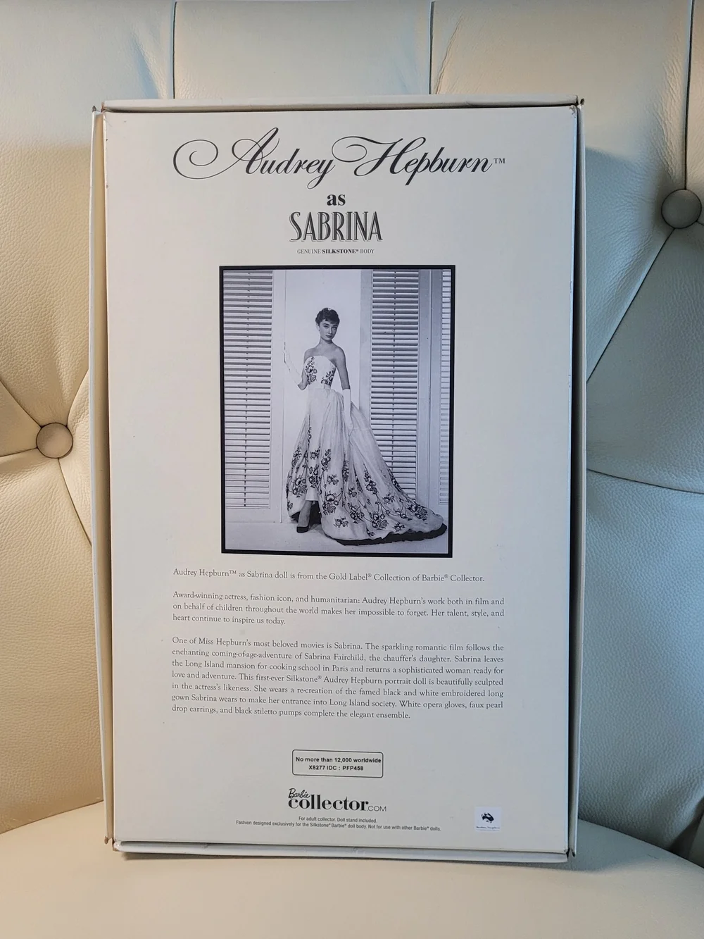 Vintage Barbie Collector Audrey Hepburn as Sabrina Doll 2012 Mattel No. X8277